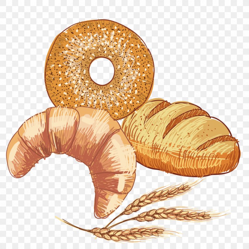 Simit Doughnut Croissant Baguette Bagel, PNG, 1000x1000px, Simit, Bagel, Baguette, Baked Goods, Bread Download Free