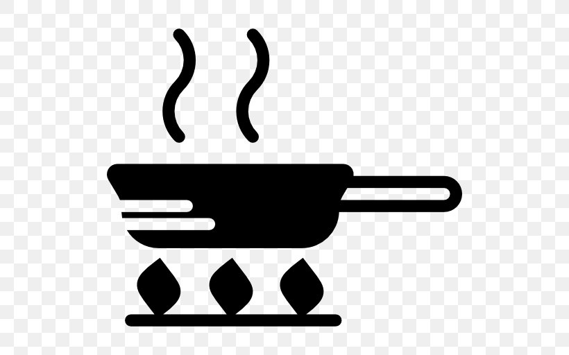 Frying Cooking Food Chef, PNG, 512x512px, Frying, Black, Black And White, Chef, Coconut Oil Download Free