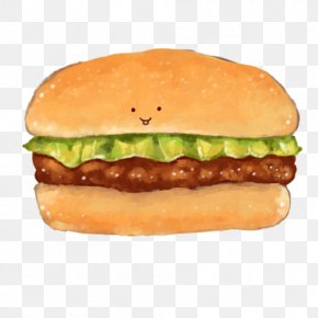 Beef Burger Hand Painting Material Picture - Hamburger Cattle McDonalds Big Mac Beef Lettuce PNG