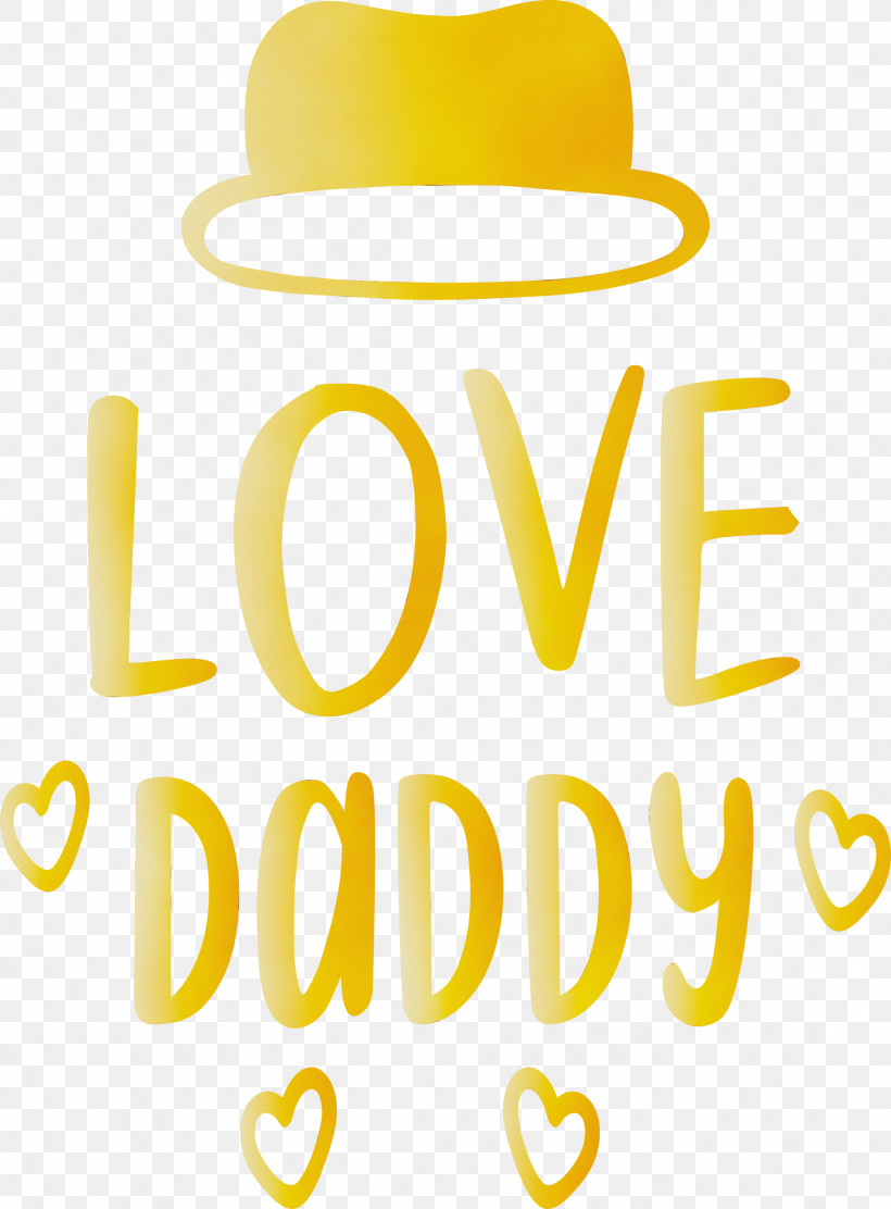 Logo Hat Yellow Line Text, PNG, 2211x3000px, Love Daddy, Geometry, Happy Fathers Day, Hat, Line Download Free