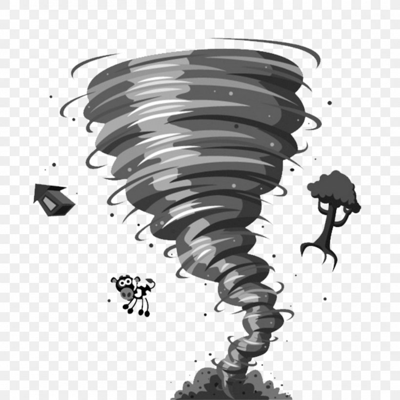 Tornado Animation Free Content Clip Art, PNG, 1100x1100px, Tornado, Animation, Black And White, Cartoon, Free Content Download Free