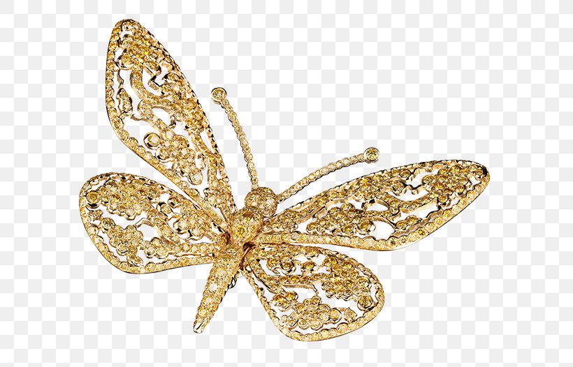 Butterfly Jewellery Gold Brooch Diamond, PNG, 624x526px, Butterfly, Body Jewelry, Brooch, Butterflies And Moths, Clothing Accessories Download Free