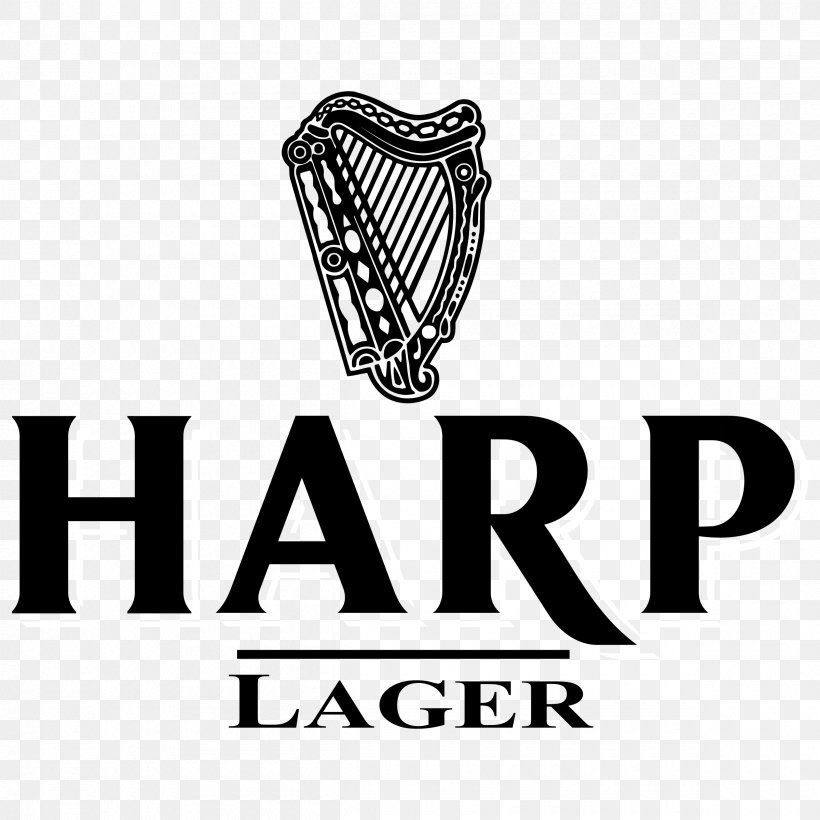 Harp Lager Logo Brand Guinness Product, PNG, 2400x2400px, Harp Lager, Area, Black And White, Brand, Guinness Download Free