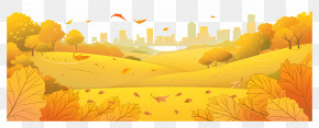Autumn Background - Autumn Landscape With City View PNG
