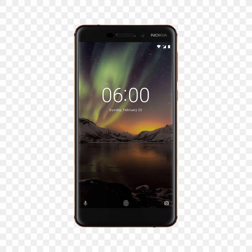 Nokia 6 (2018) Mobile World Congress Smartphone 諾基亞, PNG, 3000x3000px, Nokia 6 2018, Android, Cellular Network, Communication Device, Electronic Device Download Free