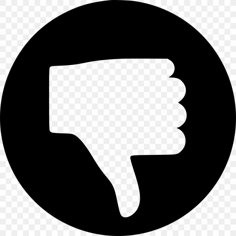 THUMBS DOWN, PNG, 980x980px, Thumb Signal, Black And White, Finger, Hand, Monochrome Download Free
