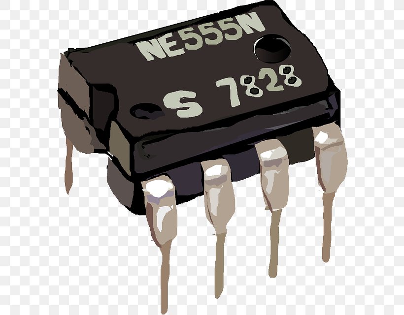 Integrated Circuits & Chips Electronics 555 Timer IC Electronic Circuit, PNG, 592x640px, 555 Timer Ic, Integrated Circuits Chips, Circuit Component, Electric Current, Electronic Circuit Download Free