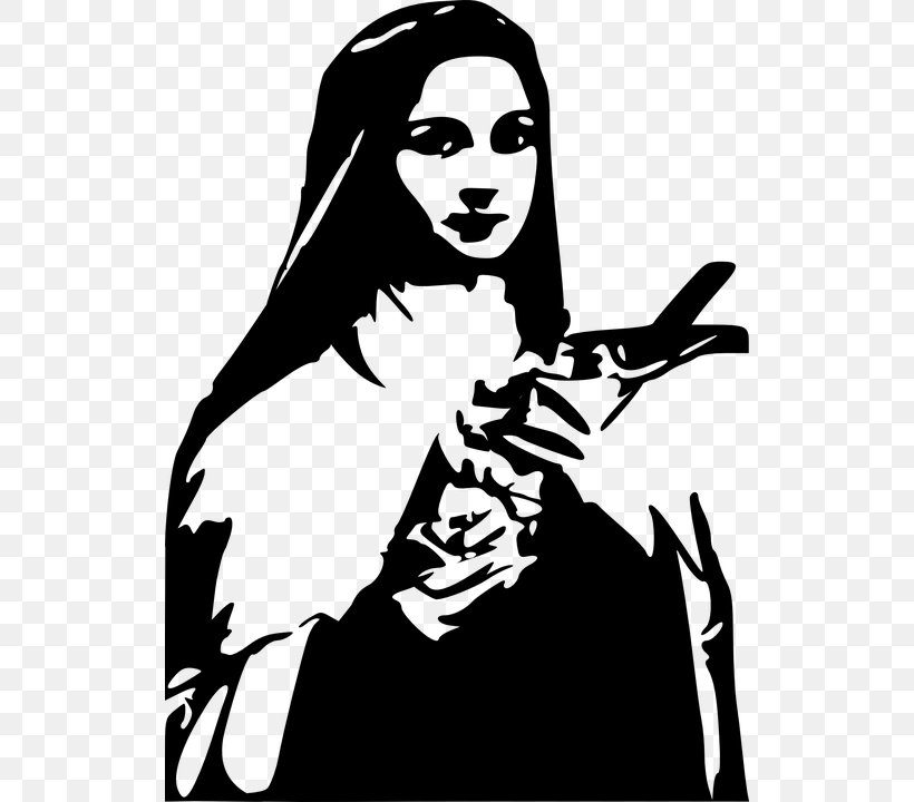 Therese Of Lisieux Saint Novena Clip Art, PNG, 524x720px, Therese Of Lisieux, Art, Artwork, Black, Black And White Download Free