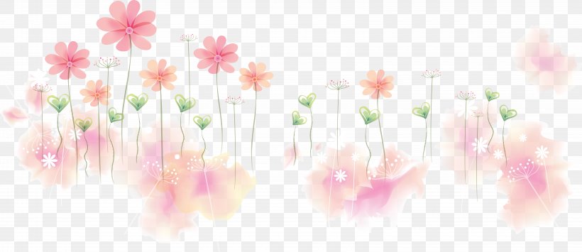 Flower Floral Design, PNG, 6500x2821px, Flower, Beauty, Blossom, Cartoon, Cherry Blossom Download Free