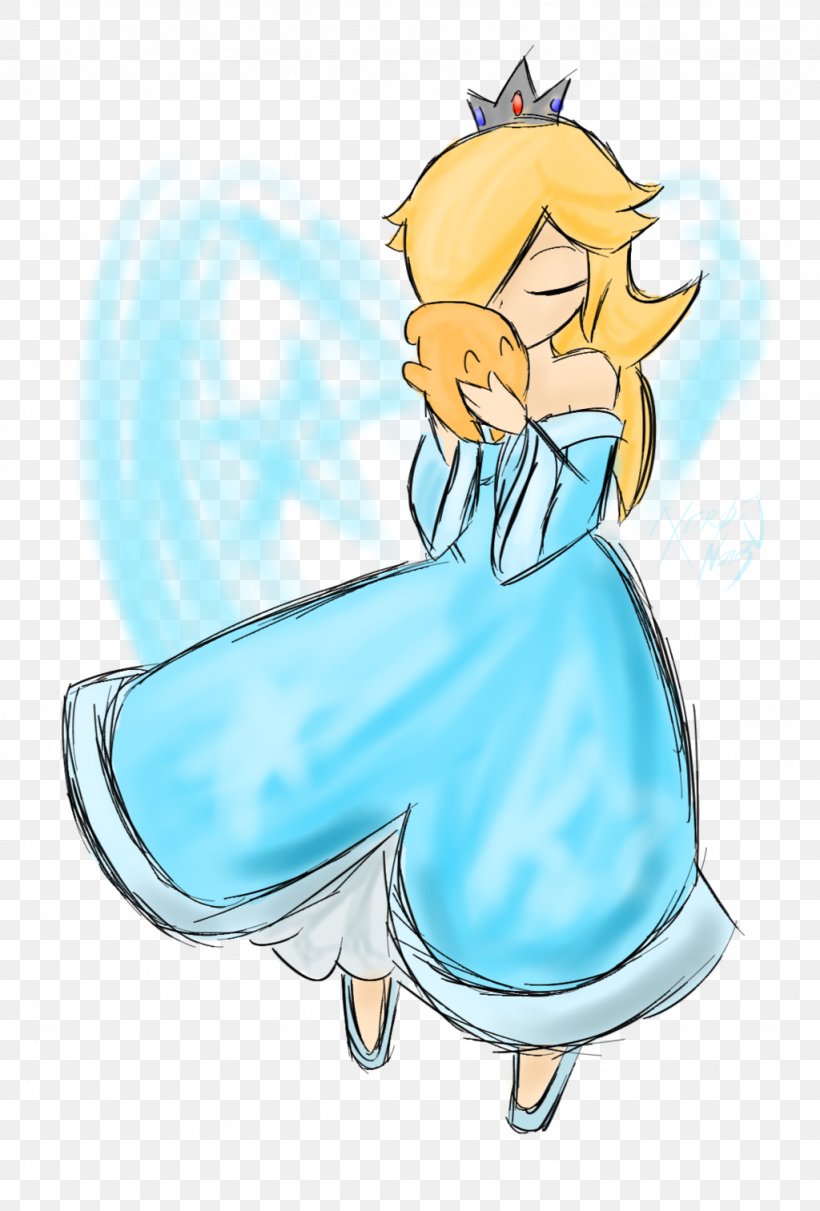 Rosalina Mario Series Art, PNG, 1024x1513px, Watercolor, Cartoon, Flower, Frame, Heart Download Free