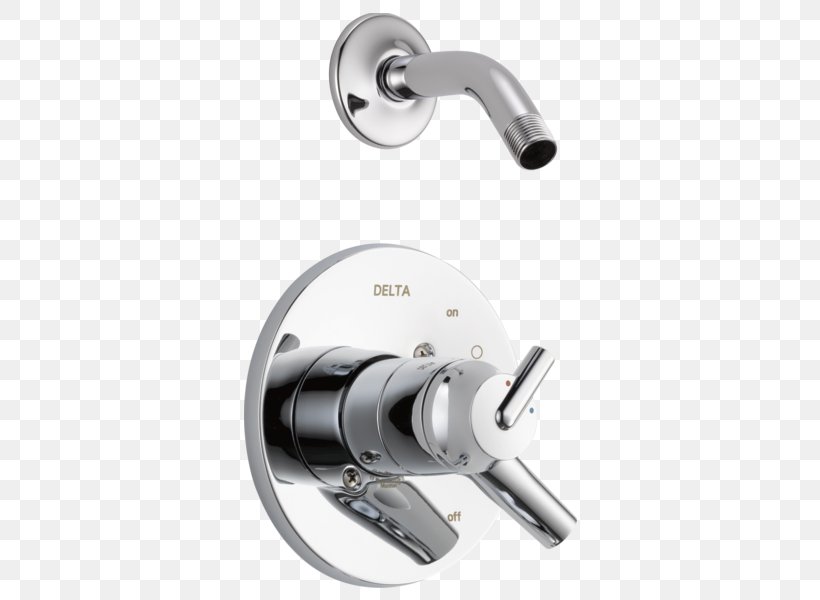 Baths Faucet Handles & Controls Pressure-balanced Valve Shower Bathroom, PNG, 600x600px, Baths, Bathroom, Brushed Metal, Chrome Plating, Faucet Handles Controls Download Free