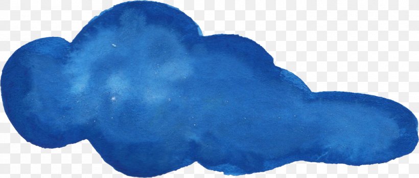 Blue Watercolor Painting Drawing, PNG, 1409x598px, Blue, Brush, Cloud, Cloud Elements, Cobalt Blue Download Free