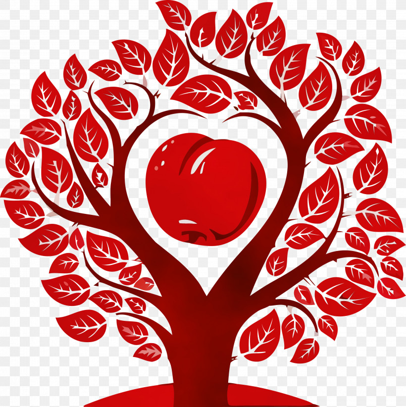 Red Love Heart Plant, PNG, 2990x3000px, Tu Bishvat Tree, Abstract Tree, Cartoon Tree, Heart, Love Download Free