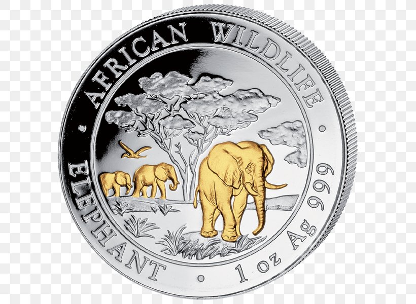 African Elephant Silver Coin Indian Elephant Elephantidae, PNG, 600x600px, African Elephant, Bullion Coin, Coin, Coin Shoppe, Currency Download Free