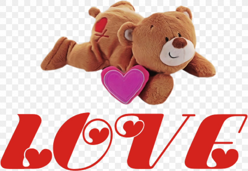 Love Valentines Day, PNG, 3000x2075px, Love, American Black Bear, Bears, Brown Bear, Cartoon Download Free