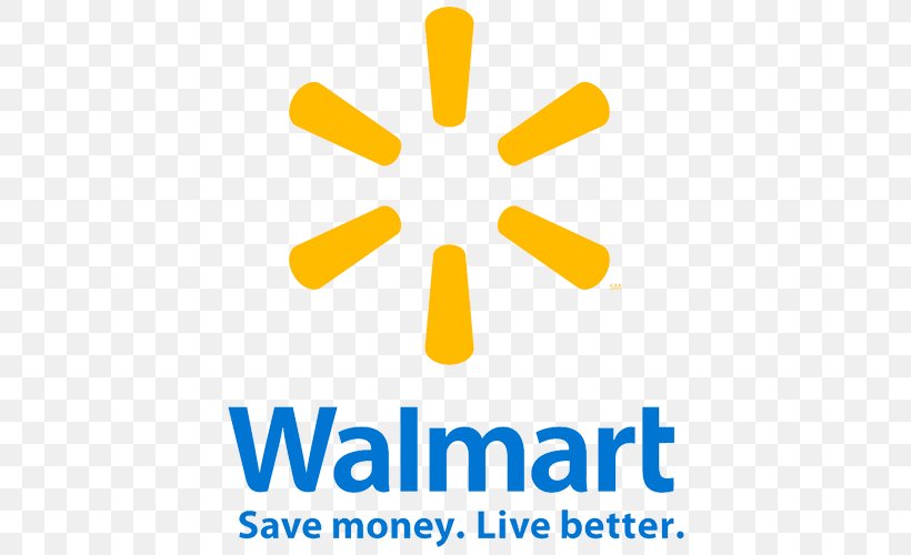 Wal-Mart 1961 Walmart Supercenter Logo, PNG, 500x500px, Walmart Supercenter, Advertising, Area, Asheboro, Brand Download Free