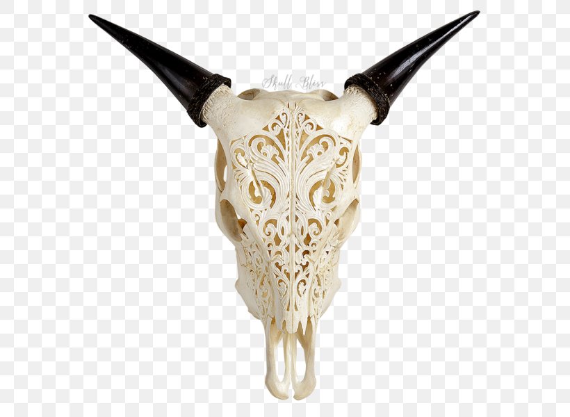 Cattle Skull Horn Barbed Wire Carving, PNG, 600x600px, Cattle, Antique, Barbed Wire, Bone, Carving Download Free