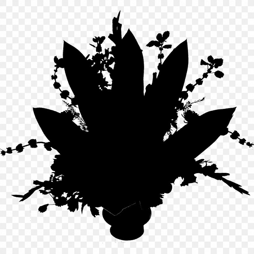 Leaf Flower Font Silhouette Tree, PNG, 1024x1024px, Leaf, Black M, Blackandwhite, Flower, Flowering Plant Download Free