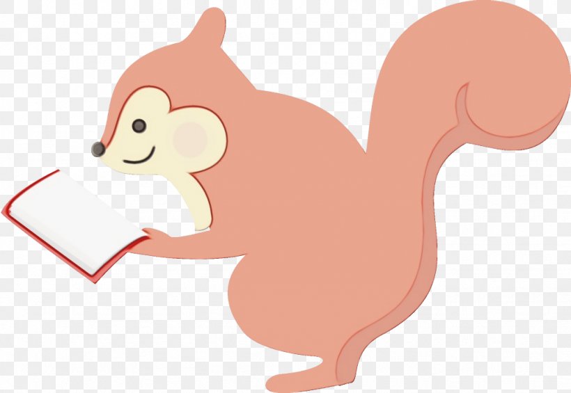 Squirrel Cartoon Nose Tail Ear, PNG, 1026x708px, Watercolor, Animal Figure, Cartoon, Ear, Ferret Download Free