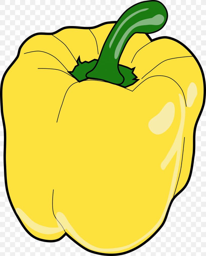 Bell Pepper Yellow Capsicum Clip Art, PNG, 1034x1280px, Bell Pepper, Apple, Artwork, Capsicum, Chili Pepper Download Free