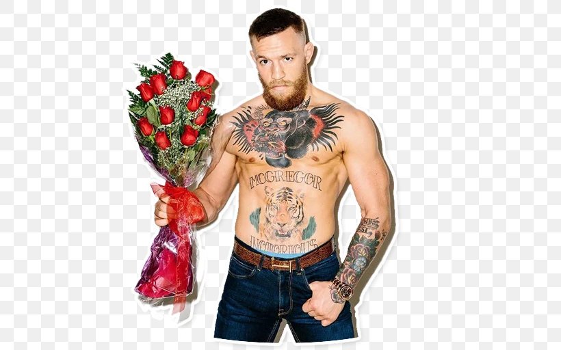Conor McGregor: Notorious UFC 202: Diaz Vs. McGregor 2 Tattoo Fashion, PNG, 512x512px, Watercolor, Cartoon, Flower, Frame, Heart Download Free