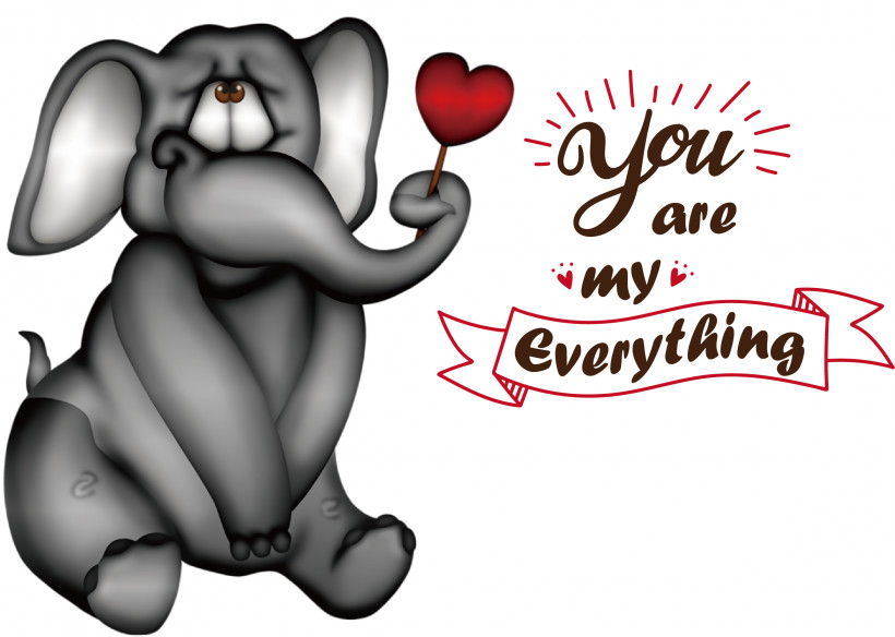 Elephant, PNG, 2340x1668px, Elephant, Cartoon, Heart, Stuffed Toy Download Free