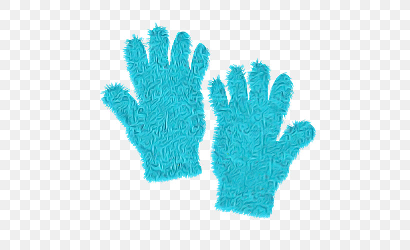 Glove Turquoise Hand Finger Turquoise, PNG, 500x500px, Glove, Finger, Hand, Turquoise Download Free