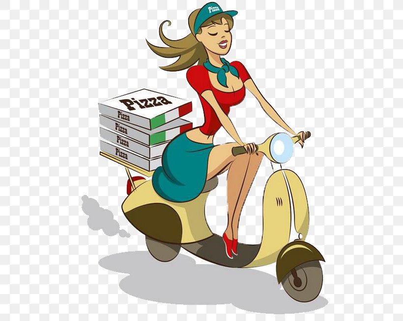 Scooter Pizza Delivery, PNG, 668x655px, Scooter, Art, Cartoon, Delivery, Fictional Character Download Free
