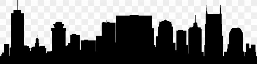 AR Workshop Nashville Wall Decal Skyline Sticker, PNG, 7900x1984px, Wall Decal, Art, Black And White, City, Cityscape Download Free