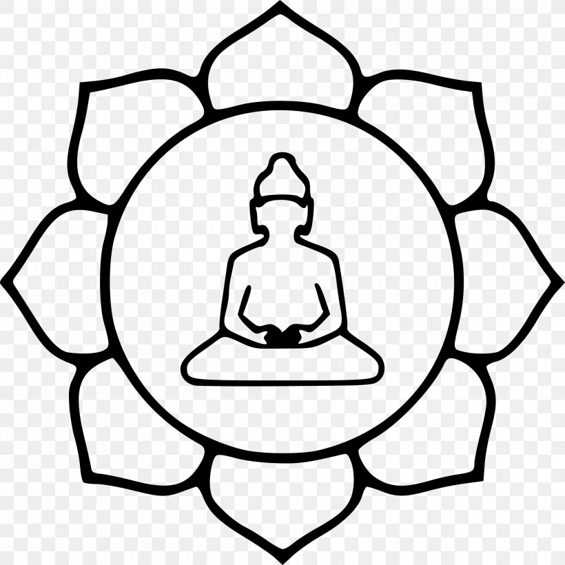 Buddhist Symbolism Buddhism Lotus Sutra Lotus Position Buddhahood, PNG, 2000x2000px, Buddhist Symbolism, Area, Art, Artwork, Black And White Download Free