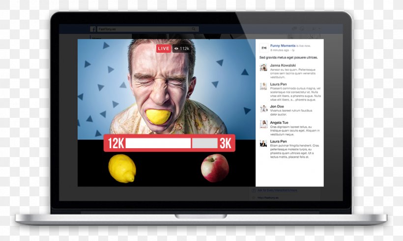 Facebook Live Netbook Display Device Multimedia, PNG, 1000x600px, Facebook Live, Advertising, Brand, Communication, Computer Monitors Download Free