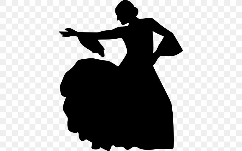 Flamenco Dance Silhouette, PNG, 512x512px, Flamenco, Arm, Art, Black, Black And White Download Free