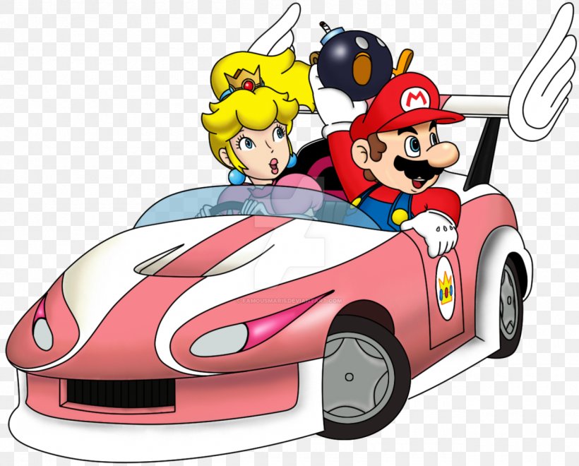 Mario Kart Wii Mario Kart: Double Dash Princess Peach Super Mario Bros., PNG, 1280x1031px, Mario Kart Wii, Automotive Design, Car, Cartoon, Compact Car Download Free