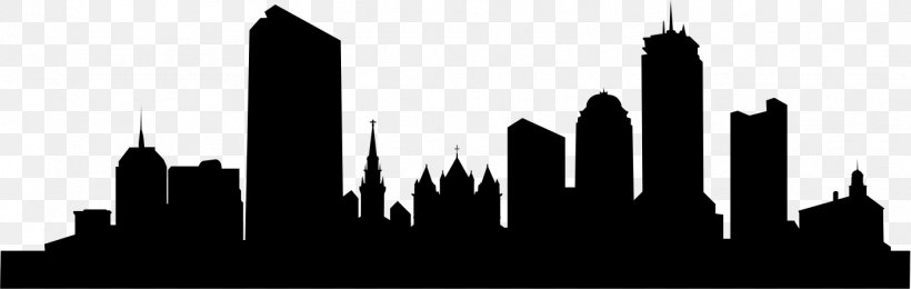City Skyline Silhouette, PNG, 1413x449px, Boston, Blackandwhite, City, Cityscape, Drawing Download Free