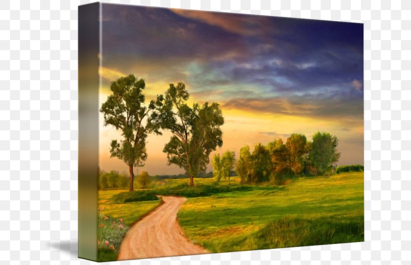 Landscape Painting Art, PNG, 650x529px, Painting, Art, Canvas, Cloud, Evening Download Free