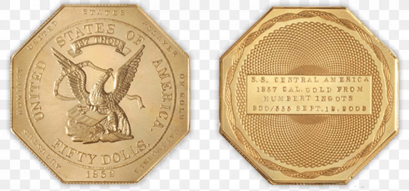 SS Central America Gold Coin Ship Of Gold In The Deep Blue Sea: The History And Discovery Of The World's Richest Shipwreck, PNG, 850x398px, Coin, Commemorative Coin, Eagle, Gold, Gold Coin Download Free