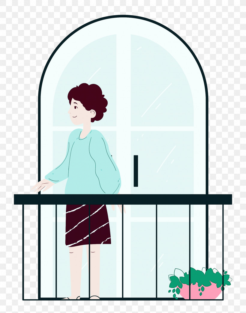 Balcony Home Rest, PNG, 1961x2500px, Balcony, Behavior, Cartoon, Furniture, Geometry Download Free