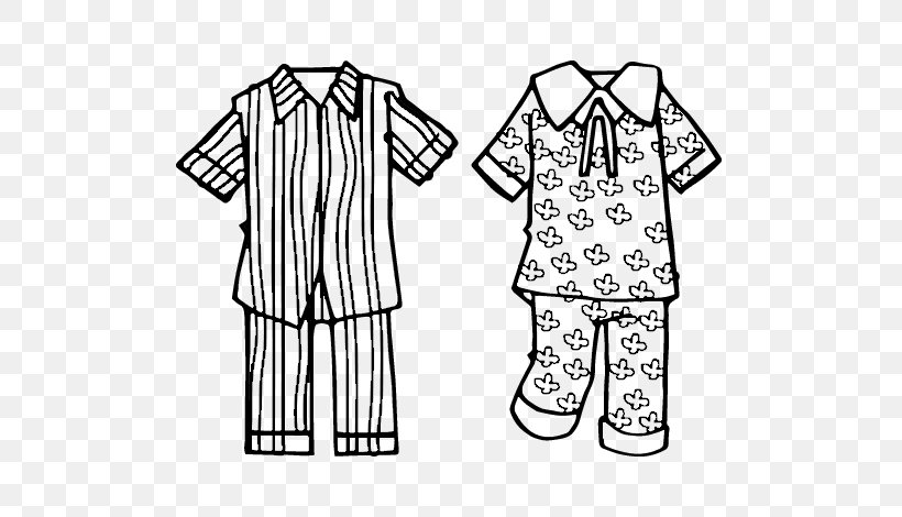 Pajamas Coloring Book Clothing Sleeve Line Art, PNG, 600x470px, Pajamas, Area, Baby Toddler Clothing, Bananas In Pyjamas, Black Download Free