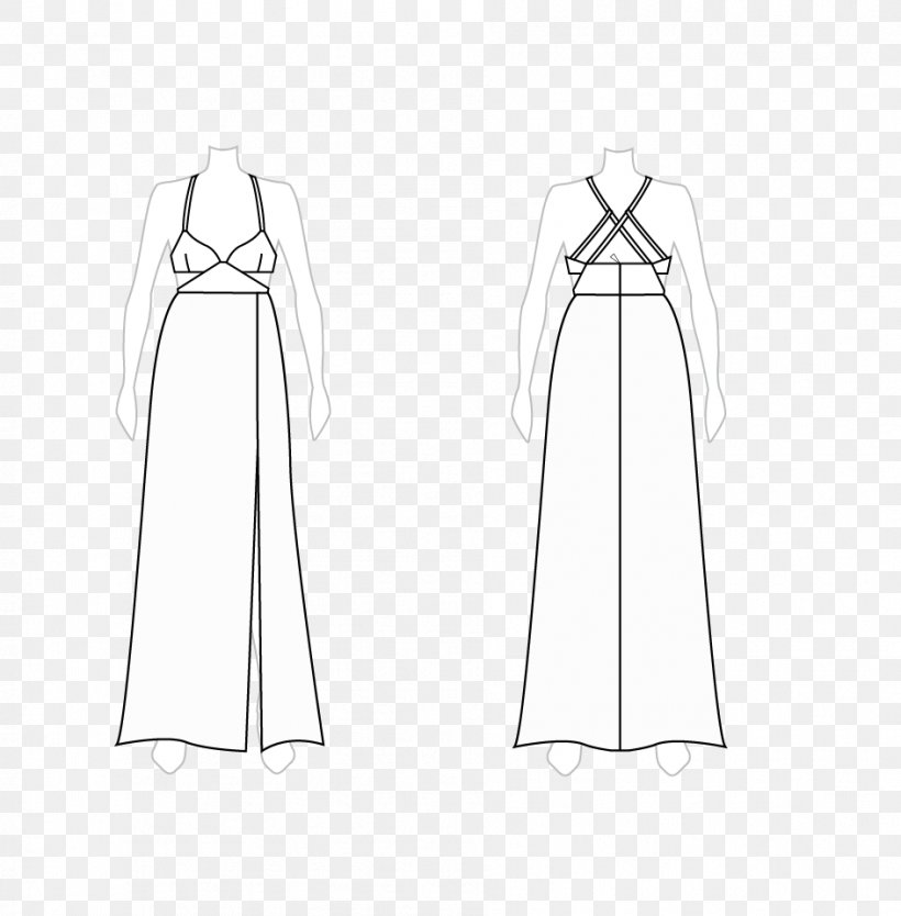 Dress Pattern Sketch Clothing Gown, PNG, 944x961px, Dress, Abdomen, Arm, Artwork, Black Download Free