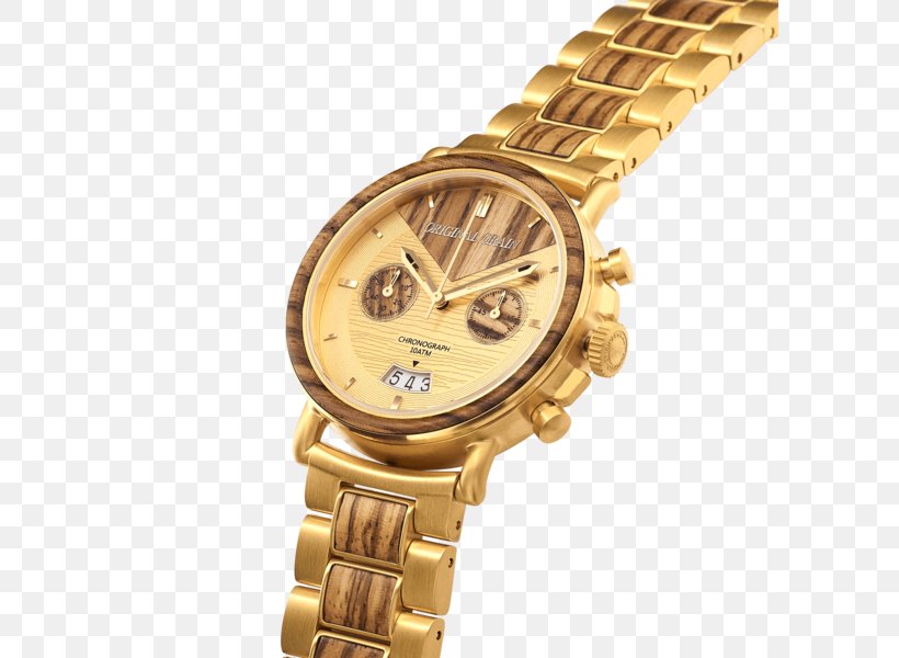 Watch Strap Gold Chronograph Wood, PNG, 600x600px, Watch, Bracelet, Brand, Chronograph, Clothing Accessories Download Free