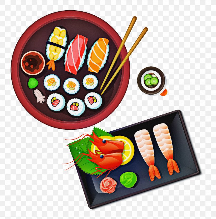 Sushi Cartoon, PNG, 1327x1342px, Japanese Cuisine, Comfort Food, Cuisine, Dish, Eating Download Free