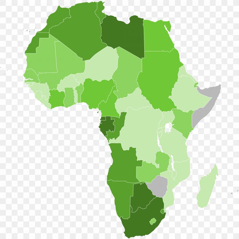 Africa Vector Map World Map, PNG, 2000x2000px, Africa, Cartography, Ecoregion, Green, Map Download Free
