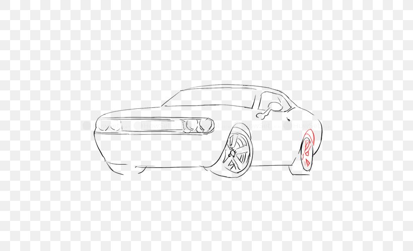 Car Door Dodge Challenger SRT Hellcat Drawing, PNG, 500x500px, Car, Artwork, Automotive Design, Automotive Exterior, Black And White Download Free