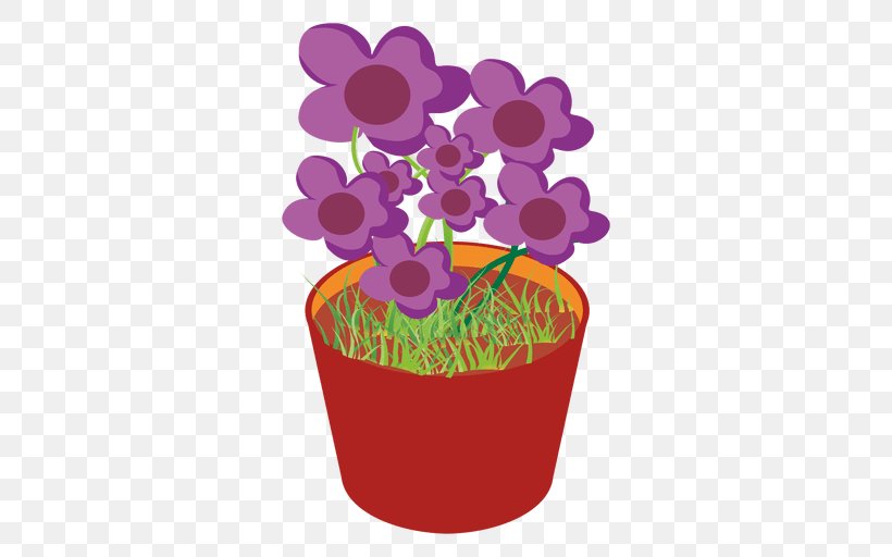 Flowerpot Clip Art, PNG, 512x512px, Flowerpot, Flower, Gardening, Magenta, Petal Download Free