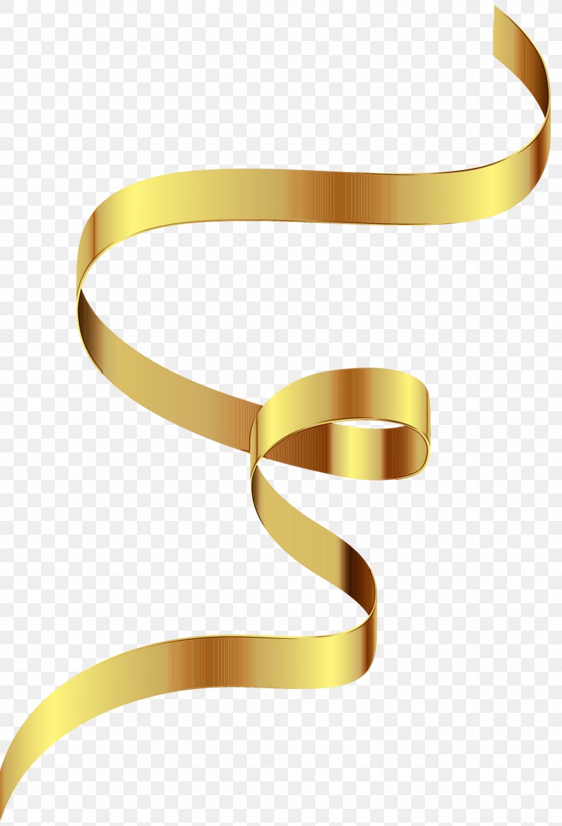 Gold Ribbon Ribbon, PNG, 2040x3000px, Watercolor, Bangle, Brass, Gold, Jewellery Download Free