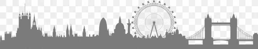 London Royalty-free Drawing, PNG, 2500x484px, London, Art, Black And White, Drawing, Line Art Download Free