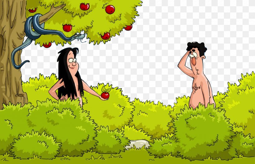 Garden Of Eden Adam And Eve Cartoon Clip Art, PNG, 1000x643px, Watercolor,  Cartoon, Flower, Frame, Heart