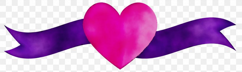 Heart Purple Violet Pink Magenta, PNG, 1920x575px, Watercolor, Heart, Love, Magenta, Paint Download Free