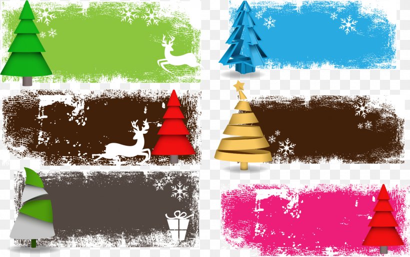 Christmas Tree Banner Illustration, PNG, 1592x1001px, Christmas Tree, Banner, Christmas, Christmas Decoration, Christmas Ornament Download Free