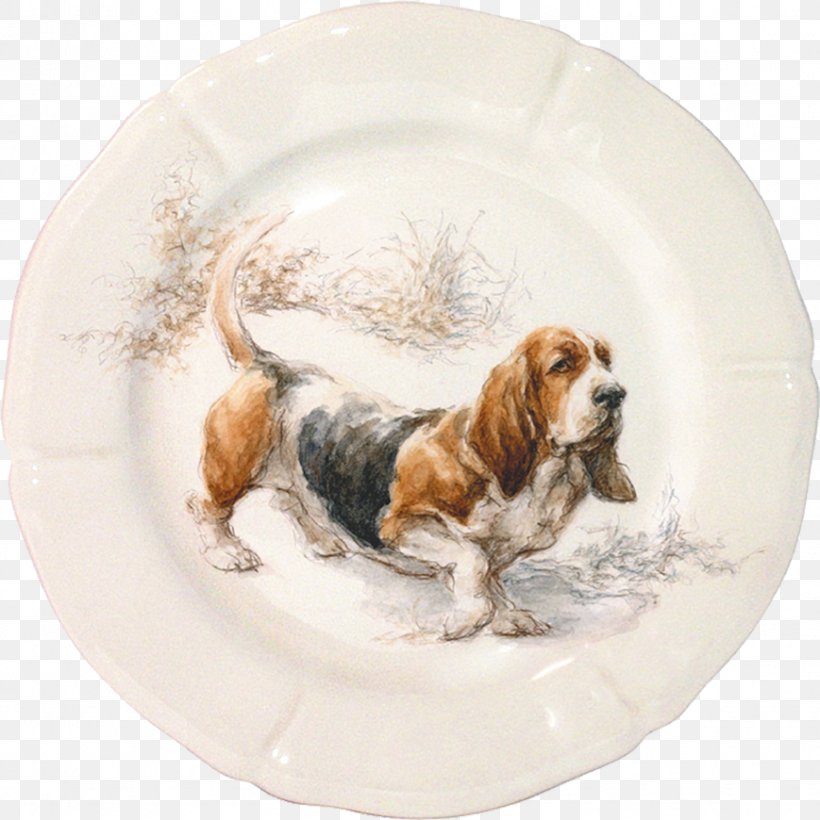 Faïencerie De Gien Dog Plate Porcelain, PNG, 869x870px, Gien, Animal, Basset Hound, Carnivoran, Companion Dog Download Free